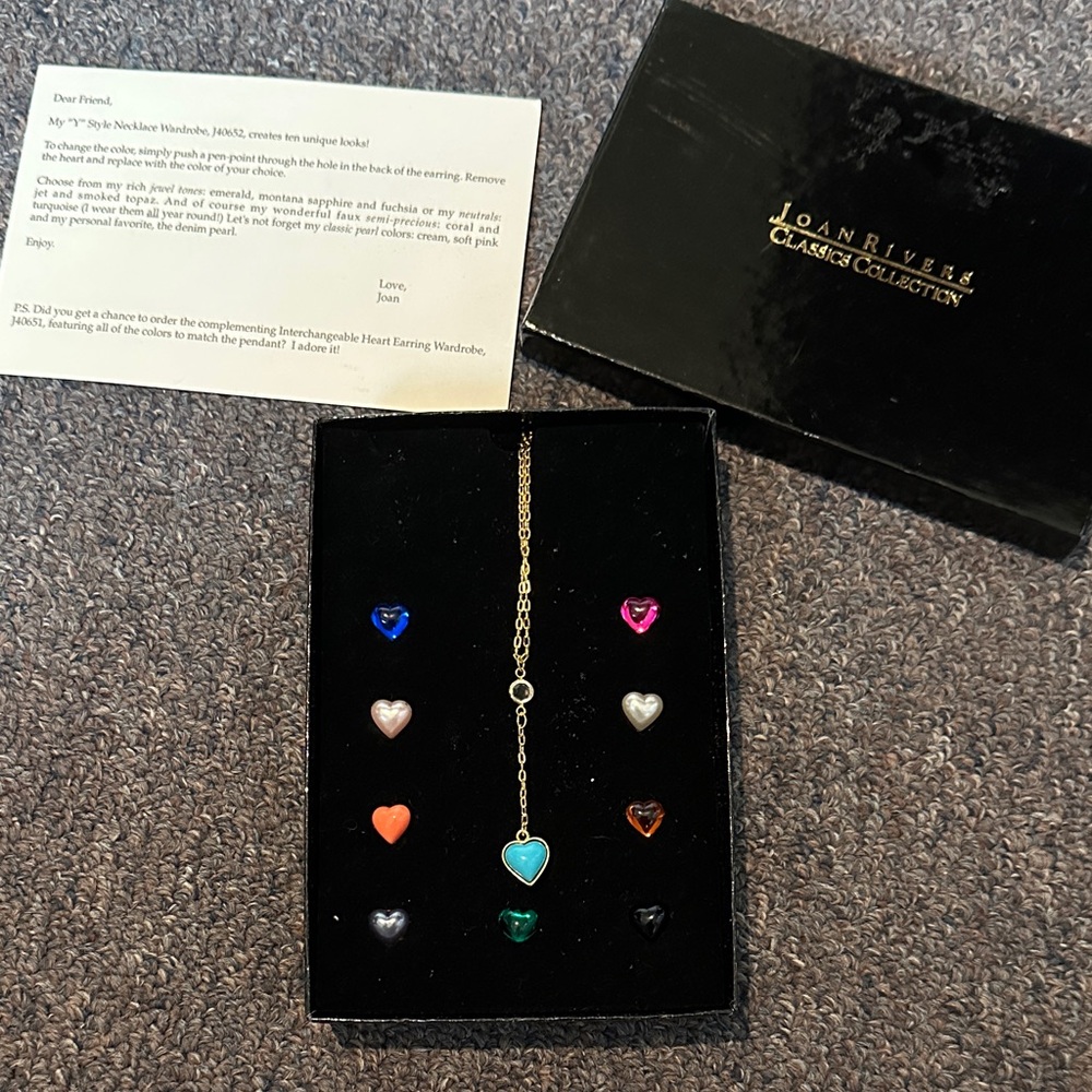 Joan Rivers Classic Collection Interchangeable Heart Lariat Necklace